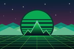 Futuristic Gradient Green Background vector