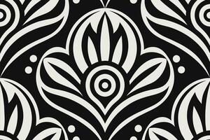 monochrome background with retro pattern design vector