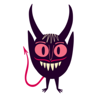 rolig demon för halloween png