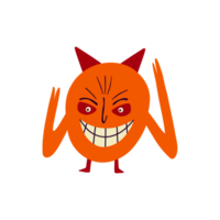 rolig demon för halloween png