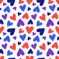 Valentine's Day seamless pattern with hearts png