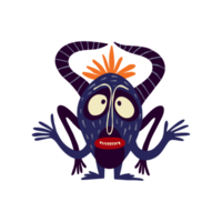 grappig demon voor halloween png