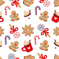 Kerstmis koekjes naadloos patroon png