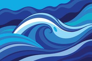 fondo de onda azul abstracto vector