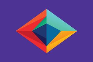 Abstract geometric shape colorful gradient background vector