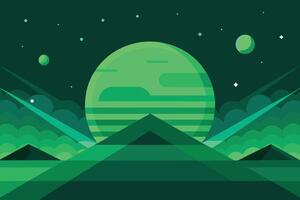 Futuristic Gradient Green Background vector