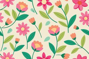 Seamless Spring Floral Pattern vector