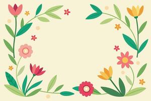 Spring Flower Frame Background vector