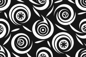 monochrome background with retro pattern design vector