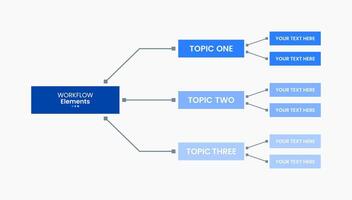 Workflow diagram concept 3 options with rectangular elements. Step process chart concept in business. Infographic template design. vector