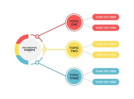 Workflow diagram concept 3 options with rectangular elements. Step process chart concept in business. Infographic template design. vector