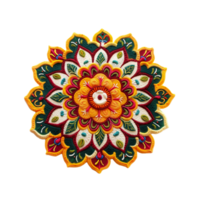 AI generated Diwali Rangoli flower petals ornament png