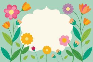 Spring Flower Frame Background vector