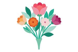 Flower bouquet watercolor isolated on white background vector