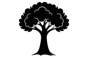 Black Tree Vector isolated on white background