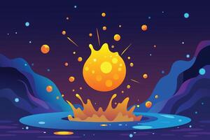 Glowing particles liquid dynamic background vector