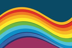 Rainbow Wave Abstract Background vector