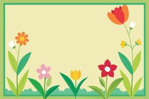 fondo de marco de flor de primavera vector