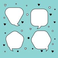 collection of speech bubble designs in classic style vector