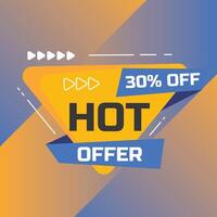 premium hot offer label vector design for product promotions, discounts and more