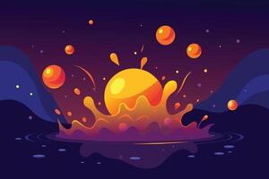 Glowing particles liquid dynamic background vector