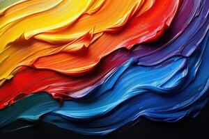 AI generated Abstract colorful oil paint background wallpaper design images photo