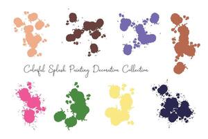 Abstract Colorful Splash Paint Collection vector