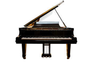 ai genererad svart klassisk piano musikalisk instrument png