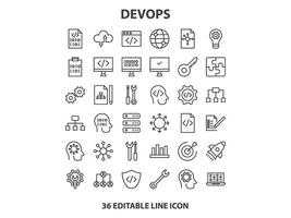 Programming coding set of web icons in line style. Software development icons for web and mobile app. Code, api, programmer, developer, information technology, coder and more. Vector illustration