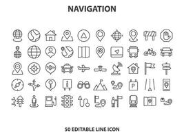 Location icon set. Containing map, map pin, gps, destination, directions, distance, place, navigation and address icons. Solid icons vector collection.