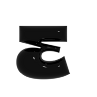 negro metal brillante reflexivo letra mi 3d ilustración png