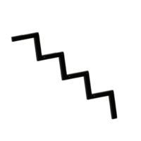 3d astratto zig zag scarabocchio forma png