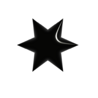 3d schwarz geometrisch Star gestalten png