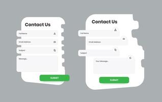 Abstract contact us form ui layout vector