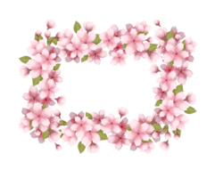 pink cherry blossom border frame png