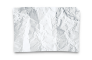 une pièce de blanc froissé papier Remarque png