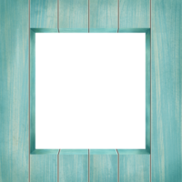 wooden frame in turqoise color png