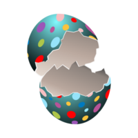 AI generated crack Easter egg with different color png