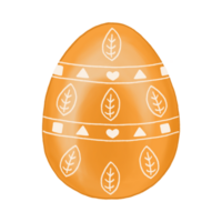 AI generated Orange Painted Easter Cartoon Egg png