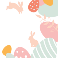 Ostern Eier. Flora. Hasen. Ostern Elemente png