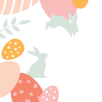 Easter eggs. Flora. bunnies. Easter elements png