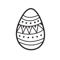 Painted easter egg doodles hand drawn png