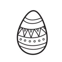 Painted easter egg doodles hand drawn png