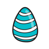 Painted easter egg doodles color hand drawn png