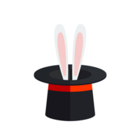 Bunny ears in magician hat png