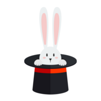 Magic top hat with rabbit png