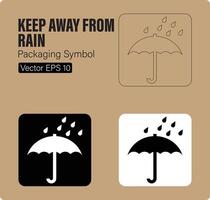 Keep Away From Rain Packaging Symbol vector