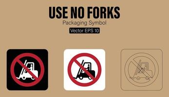 Do Not Use Forklift Packaging Symbol vector