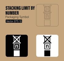 Stacking Limit By Number Packaging Symbol vector