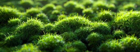 AI generated fluffy moss texture photo